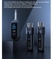 UHF Kablosuz Mikrofon Dönüştürücü (Kablolu El Mikrofonlarını UHF Telsiz Mikrofona Çeviren Adaptör)