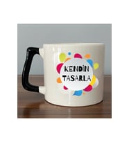 Kendin Tasarla Siyah Kulplu D Kupa