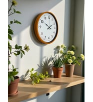 36 Cm Turuncu Dekoratif Duvar Saati (Standart)