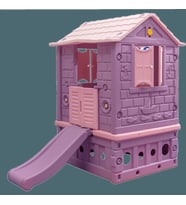 King Ev İki Kapılı Kaydıraklı Pembe 