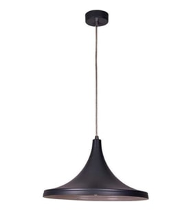 Mylights Siyah İçi Beyaz Metal Sarkıt Avize 36 Cm