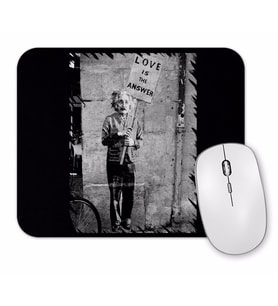 Albert Einstein Love Mouse Pad