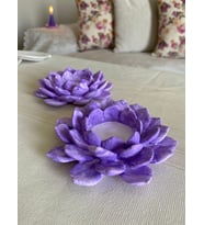 2'li Dekoratif Mumluk,Tealight Mumluk,Hediyelik Mumluk,Lotus Çiçeği Mumluk