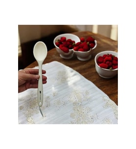 Beyaz  28 cm sililkon kaşık