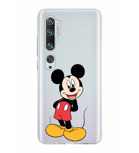 Xiaomi Mi Note 10 Uyumlu Kapak Mickey Mouse Tasarımlı Şeffaf Silikon Kılıf