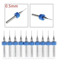 PCB Matkap Ucu  0,5mm Tungsten Mikro Karbür 10 Adet 18 Shank 