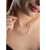 925 Ayar Gümüş Gold Kaplama İthal Zincir