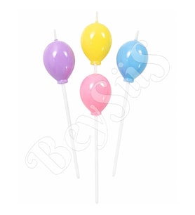 4lü Makaron Balon Mum
