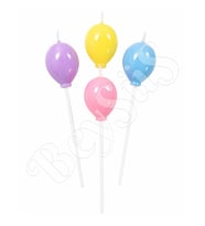 4lü Makaron Balon Mum