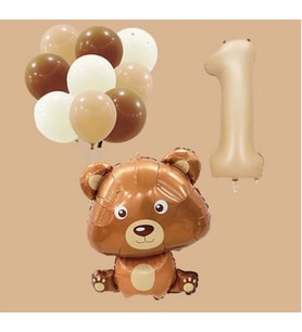 SEVİMLİ AYI FOLYOLU YAŞ BALON KONSEPTİ