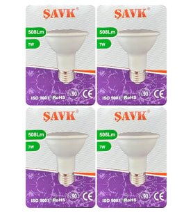 (4 Adet) Şavk 7W 6500K (Beyaz Işık) Par20 E27 Duylu (Kalın Duy) Led Spot Ampul