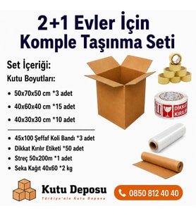 Midi Taşınma Koli Seti 2+1 Evler için