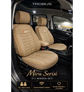 Citroen C3 2009 ve Sonrası Uyumlu Mira Serisi Taba 5'li Oto Koltuk Minderi