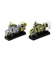 MOTOR VİNTAGE DEKORATİF BİBLO - RENKLİ 6.5X8CM REÇİNE (5343)