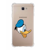 Samsung Galaxy J7 Prime  Köşe Korumalı Antişok Kapak Donald Duck Tasarımlı Şeffaf  Kılıf
