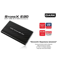 DARK 2.5 USB 2.0 DK-AC-DSE20 Alüminyum Harddisk Kutusu Siyah