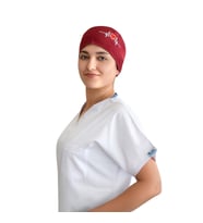 Bordo Kalp Ritim İşlemeli Doktor Hemşire Bone
