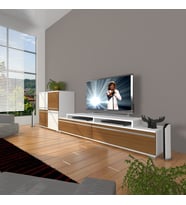 Decoraktiv Ekoflex On Mdf Tv Ünitesi Tv Sehpası - Beyaz Ceviz (Beyaz - Ceviz)