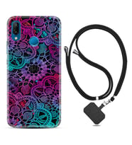 Huawei P20 Lite Mate 10 20 Lite Pro P40 Lite KılıfBoyun Askılı Silikon Colurful Mandala 1667