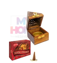 Konik Tütsü Yakma Kutusu Sandal Cinnamon Cones