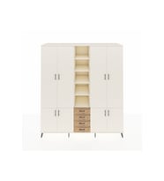 Kronos Dolap 17 Raflı 4 Çekmeceli 8 Kapaklı 220x59x243 Aytaşı-Aytaşı/Çam