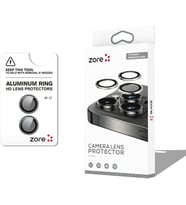 Apple iPhone 17 İçin Zore CL-12 Premium Safir Parmak İzi Bırakmayan Anti-Reflective Kamera Lens Koruyucu (Gri)