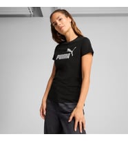 Puma METALLIC No.1 Logo Tee Siyah Kadın Spor Tişört - 631536 01