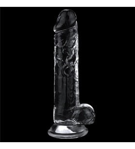  Güçlü Vantuz Tabanı İle Kolay Kullanım Sağlayan Esnek Ve Bükülebilir Şeffaf Jel Dildo