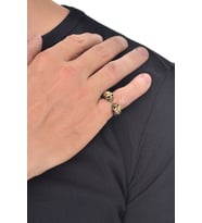 Erkek Bronz Kaplama  Kurukafa Yüzük