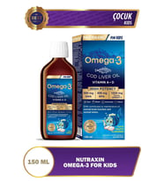 Nutraxin Omega 3 Balık Yağı 150 Ml Tutti Frutti Cod Liver - DHA 550 Mg EPA 408 Mg