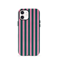 iPhone 12 Vorian Çift Katmanlı Kılıf Pink Navy Cabana