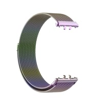 Samsung Galaxy Fit 3 Uyumlu Kordon Hasır Metal Mıknatıslı Örgü Zore KRD-01 Kayış (Çok Renkli)