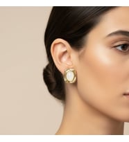 STİL İNCİSİ/VİP SERİSİ OVAL BEYAZ KÜPE