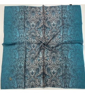 Mandala Desen Elegante Seri Eşarp Eşarp Askısı ile Birlikte 100x100 cm Turkuaz-1