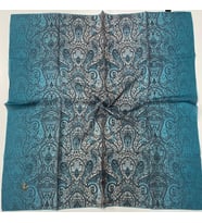 Mandala Desen Elegante Seri Eşarp Eşarp Askısı ile Birlikte 100x100 cm Turkuaz-1