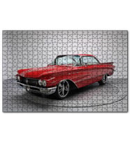 Cakapuzzle Kırmızı Kuyruklu Buick Klasik  Puzzle Yapboz MDF (Ahşap) (120 Parça)