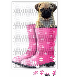Botlu Pug Botlu Köpek Puzzle 240 Parça Yapboz