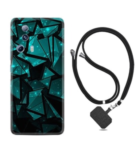 Xiaomi Mi 13 Lite Kılıf Resimli Boyun Askılı İpli Desenli Silikon Green Prizmas 1348