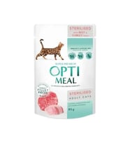 OptiMeal Dana Etli Hindili Tahılsız Kısır Kedi Konservesi 85 Gr