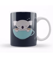 Kawaii Cute Koala Bear With Coffee Kupa Bardak Porselen