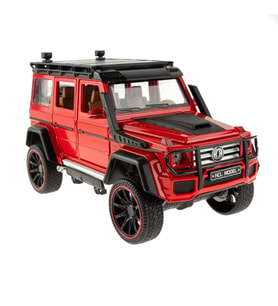 1:16 Ölçek Metal Model Suv Araba Çek Bırak Işıklı Sesli Kırmızı