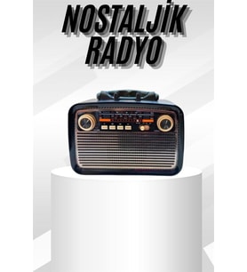 Müzik Kutusu Bluetooth Bağlantılı El Fenerli Nostaljik Tasarım Radyo