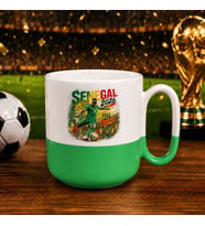 BK Gift Senegal Taraftar Temalı 2026 Dünya Kupası Tasarımlı Yeşil Joyful Kupa Bardak