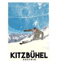 Ski Kitzbühel Avusturya (aşınmış) Tablo Ahşap Poster Dekoratif