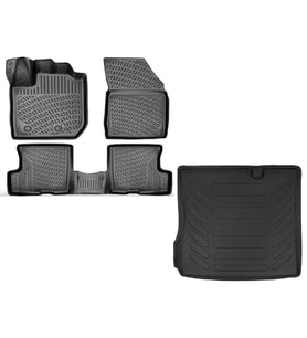 Rizline Dacia Duster 4x2 2023 Sonrası Uyumlu 3D Havuzlu Paspas + Bagaj Havuzu Set (Siyah)