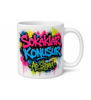 Sprey Boya Grafiti Sokak Sanatı Duvar Yazısı Temalı Kupa Bardak Hediye