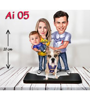 KİŞİYE ÖZEL KARİKATÜR BİBLO AİLE