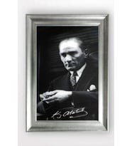 Gümüş Çerçeveli Atatürk Tablo cv850