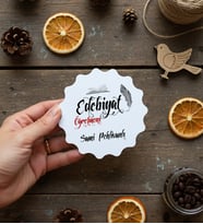 Kişiye Özel Edebiyat Öğretmeni Bardak Altlığı Öğretmenler Günü Hediyesi (Bej)