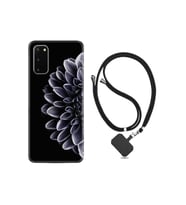 Samsung Galaxy S20 Fe Kılıf Silikon Desen Boyun Askılı Çiçekler 1639